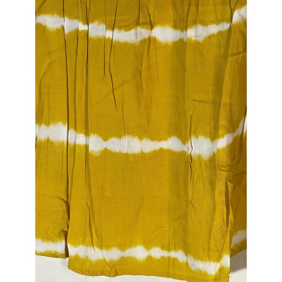 Pretty rebellious shirt sleeveless flowers strips high low large rayon armpit to - Picture 10 of 10